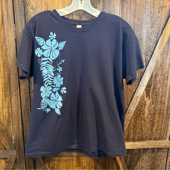 Anvil Tops - Anvil Dark Blue T-Shirt with Light Blue Accents